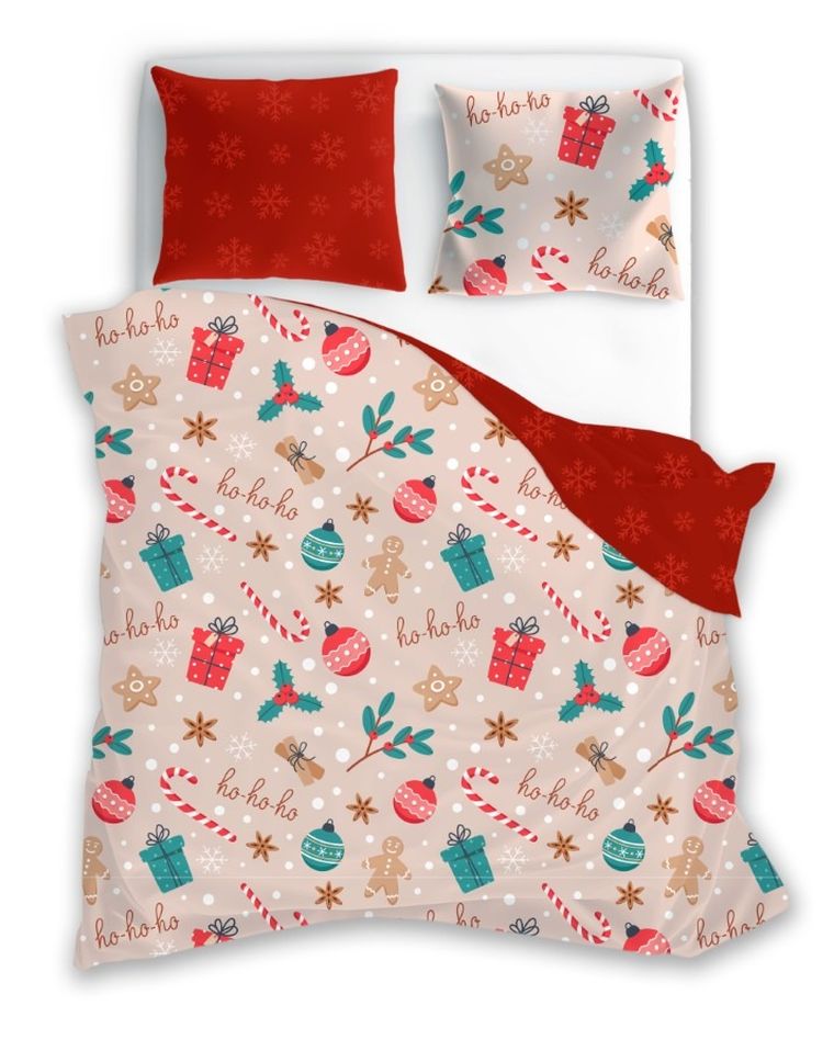 Scandic, Ho Ho Ho, set lenjerie de pat single, 140-200 cm