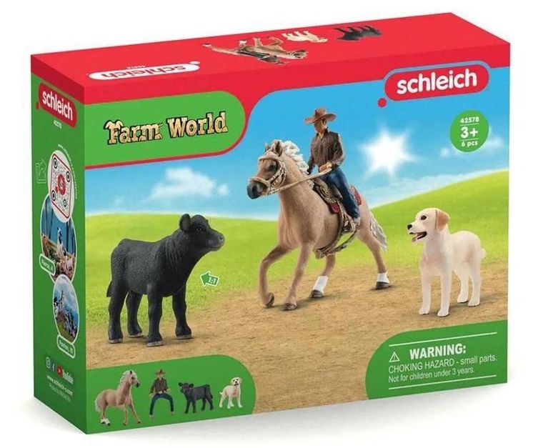 Schleich, Farm World, Aventuri de cowboy in vestul salbatic, set, 42578