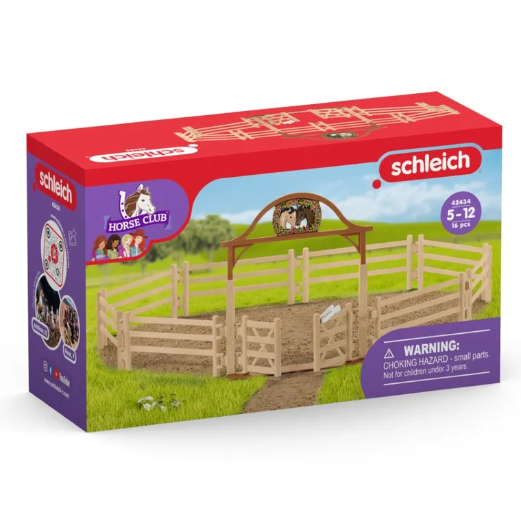 Schleich, Horse Club, Padoc cu poarta de intrare, accesorii, 42434