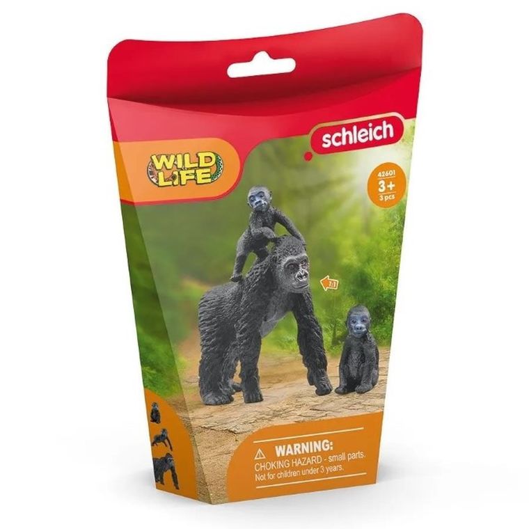 Schleich, Wild Life, Familia de gorile, set, 42601