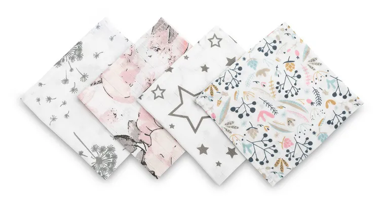 Sensillo, Absorbanta de dus cu scutec din muselina, 35-35 cm, 4 buc.