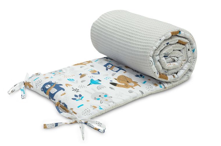 Sensillo, Animale din padure, protectie pentru patut, vafe, gri deschis
