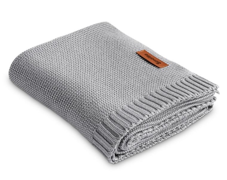 Sensillo, patura din bambus/bumbac, 80-100 cm, gri