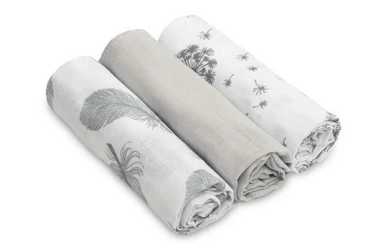 Sensillo, scutec din muselina, gri, 70-80 cm, 3 buc.