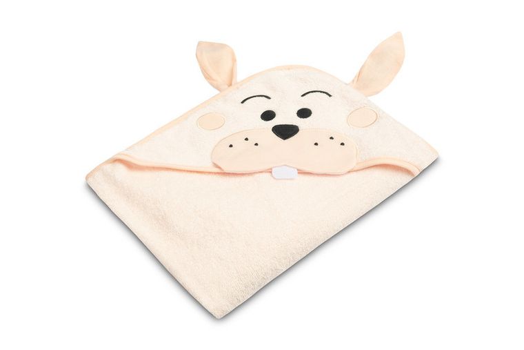 Sensillo, Water Friends, husa de baie moale cu aplicatie 3D, Iepuras, roz, 100-100 cm