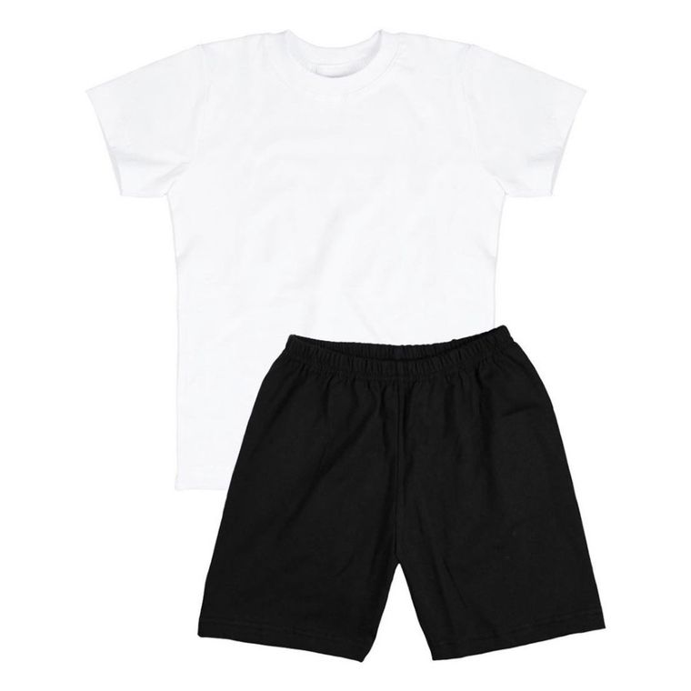 Set pentru baieti, Tricou, Pantaloni scurti, alb-negru, Tup Tup