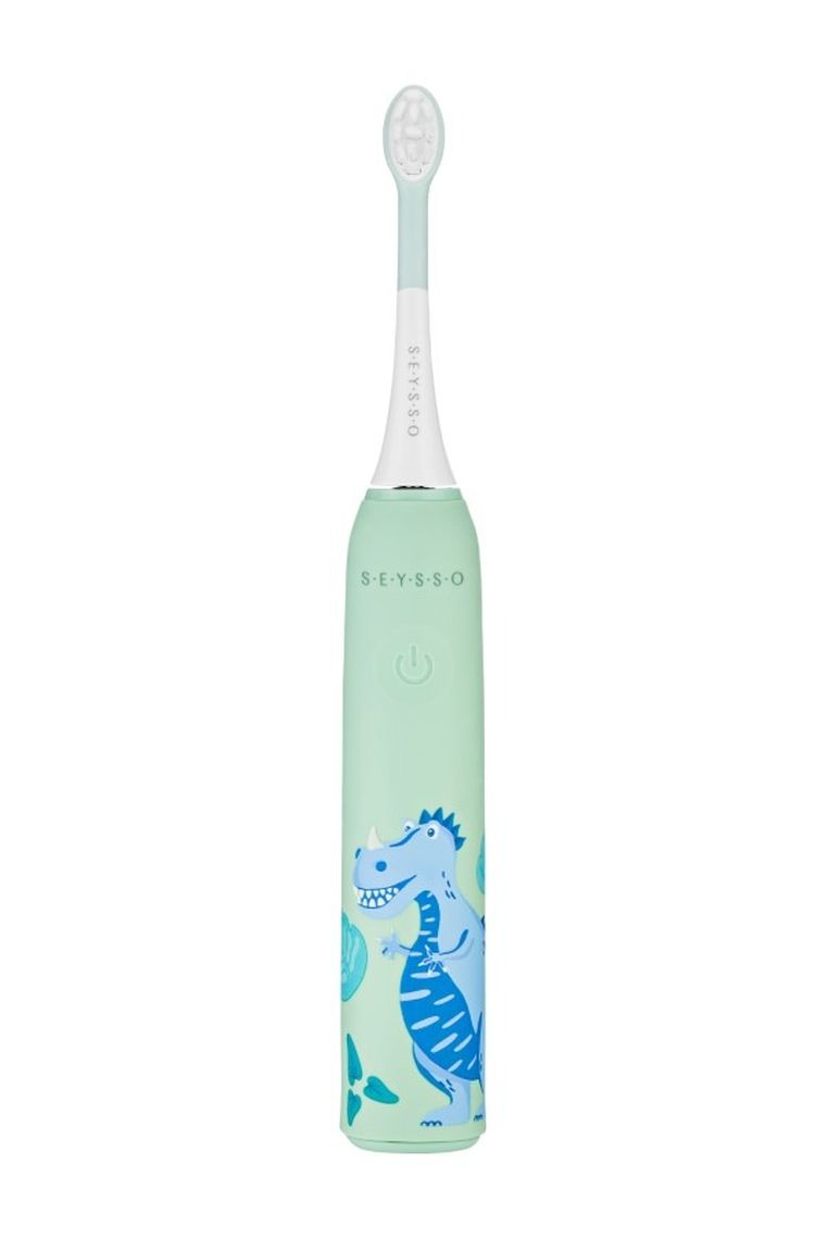 Seysso, Kids, Dinosaur, periuta de dinti sonica pentru copii, Blue, 0-3 ani