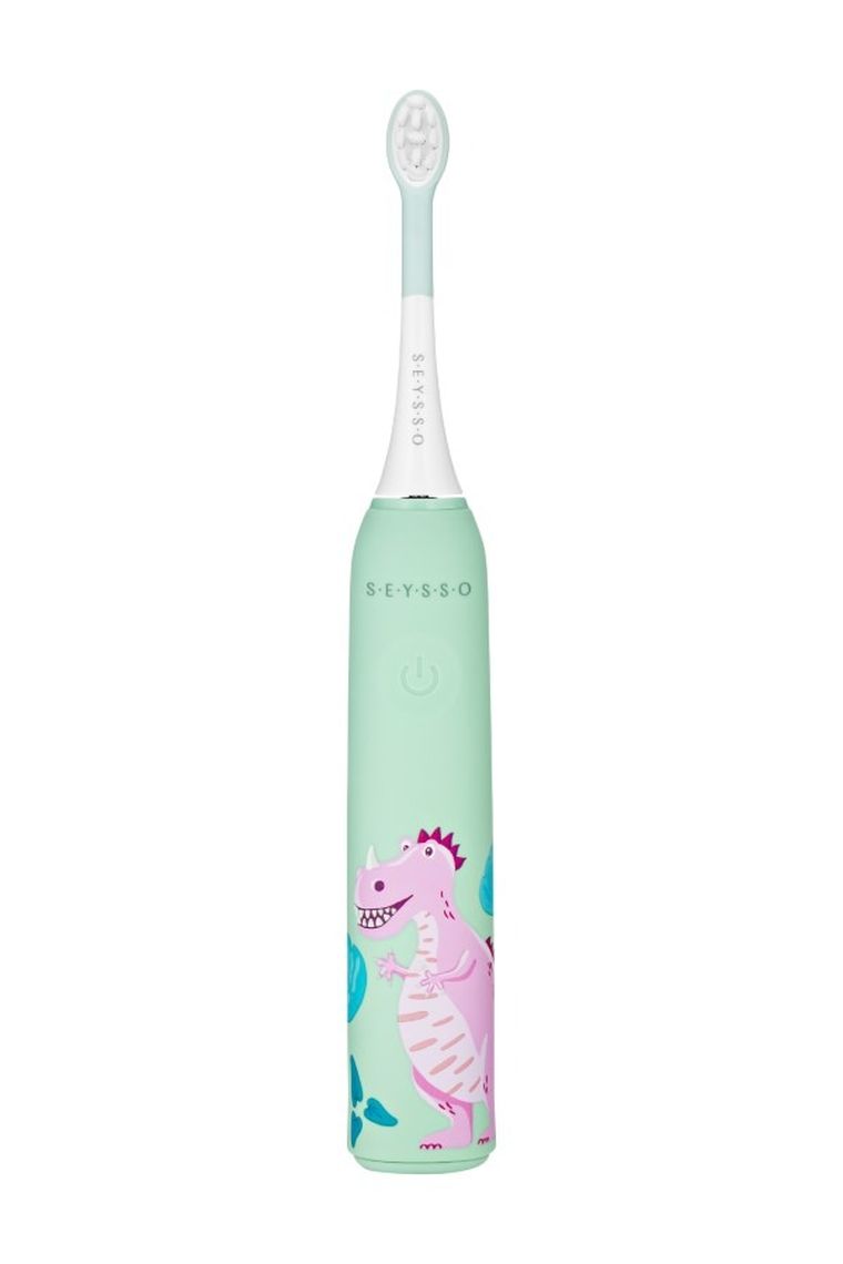 Seysso, Kids, Dinosaur, periuta de dinti sonica pentru copii, Coral, 0-3 ani