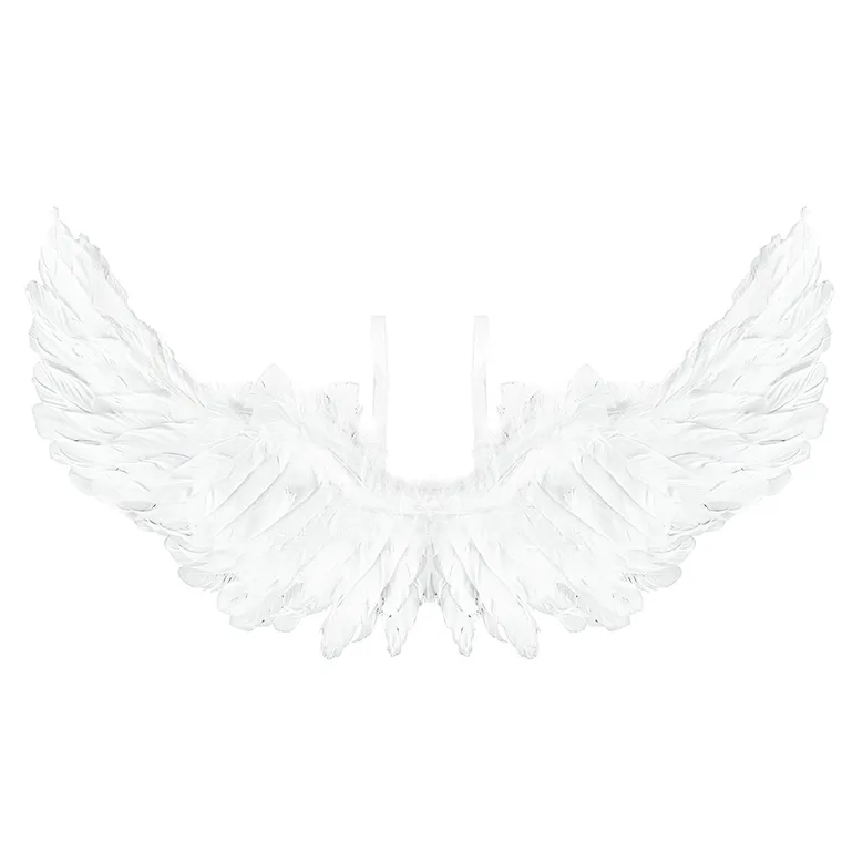 Smiki, aripi de inger cu lumini LED, alb