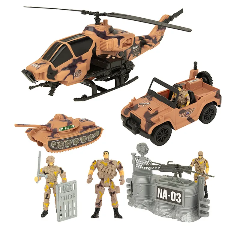Smiki, Armata, set cu vehicule si figurine, lumini si sunete