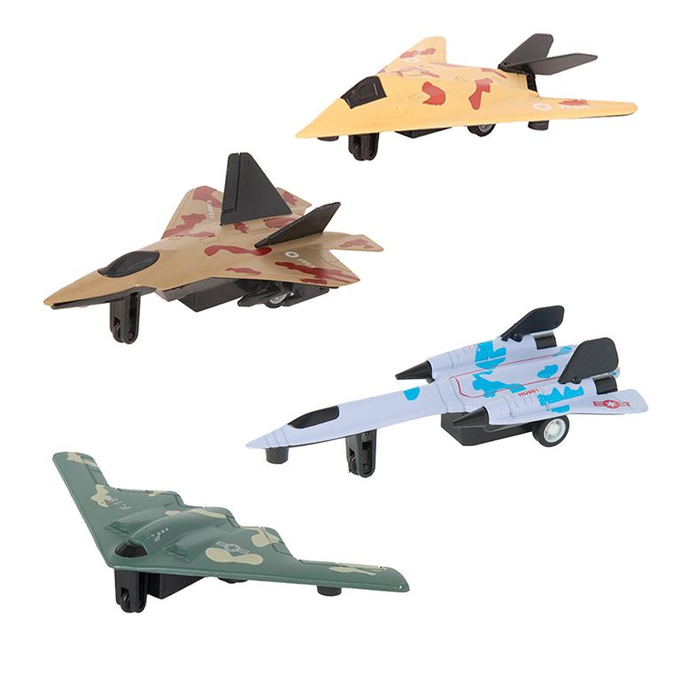 Smiki, Avioane cu reactie, set de avioane, pull-back, 4 buc.