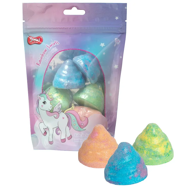 Smiki, bombe de baie efervescente, conuri curcubeu