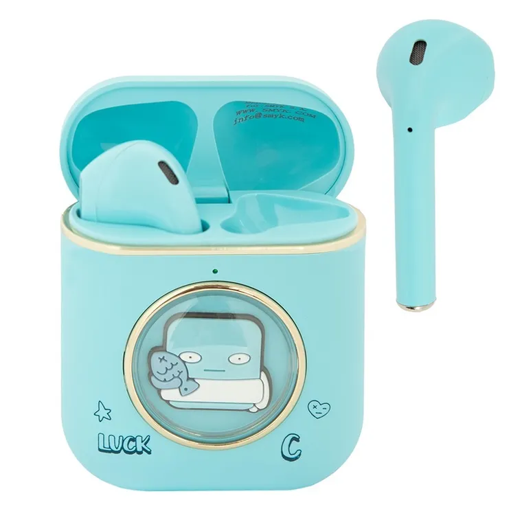 Smiki, casti wireless, intraauriculare, albastru