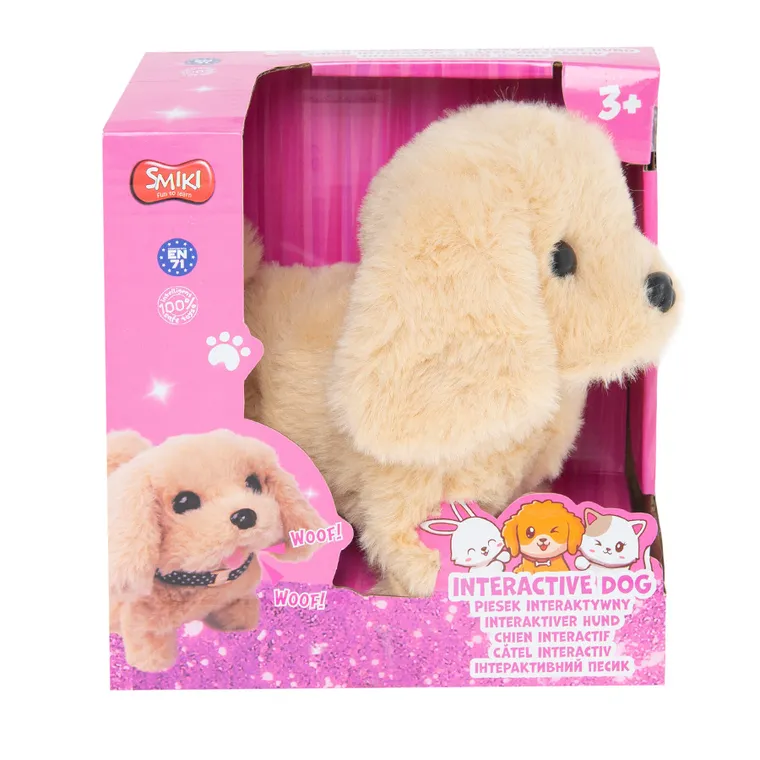 Smiki, Catelus, jucarie interactiva, bej