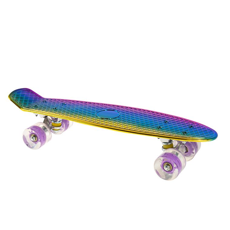 Smiki, Curcubeu, placa skateboard tip fish cu roti LED
