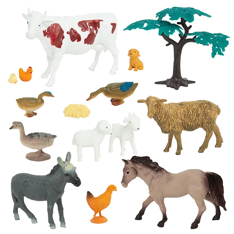 Smiki, Ferma, set de figurine in trusa, 16 elemente