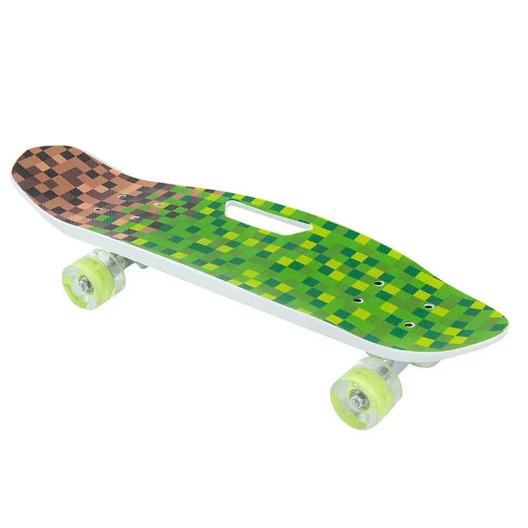 Smiki, Game, placa de skateboard cu maner si roti LED