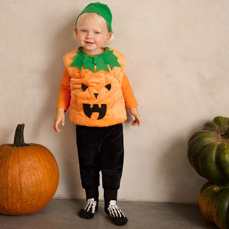 Smiki, Halloween, Dovleac, costum pentru copii, 3-5 ani