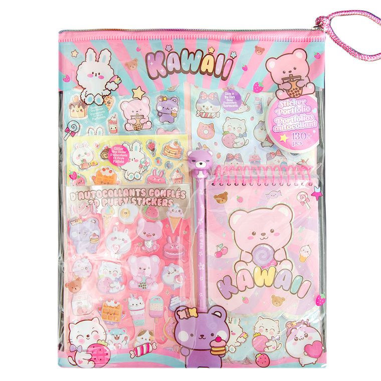 Smiki, Kawaii, set cu carnetel si stickere
