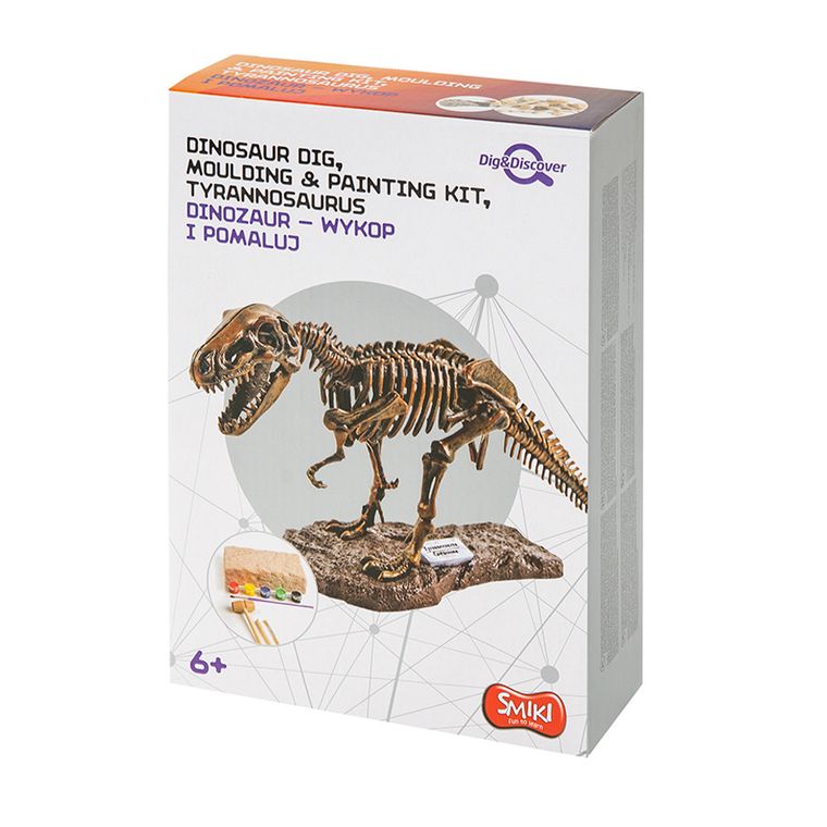 Smiki, Kit excavare, dinozaur cu acuarele, set de stiinta