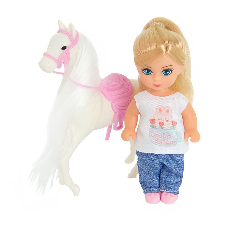 Smiki, Lili, papusa mica, set cu figurina de calut