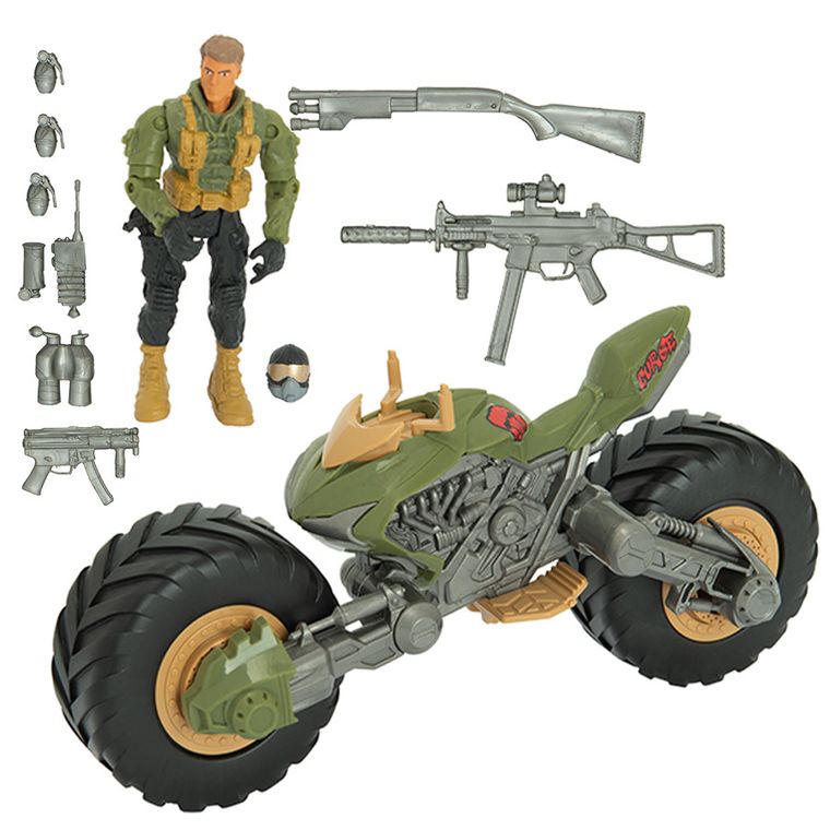 Smiki, Motocicleta militara, vehicul cu figurina de soldat