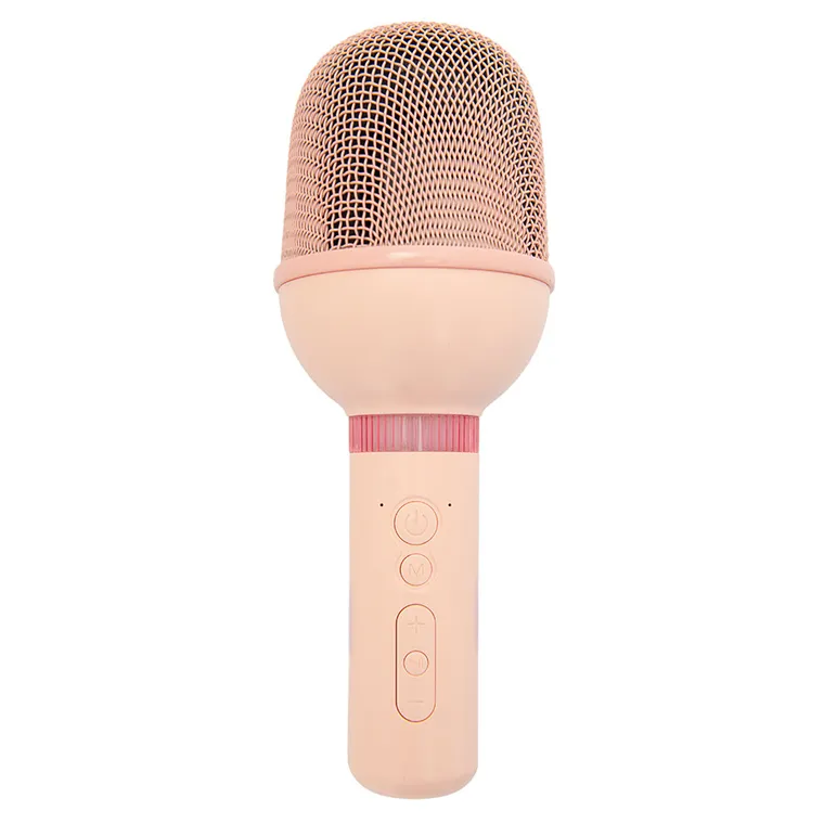 Smiki, Music World, microfon karaoke cu difuzor bluetooth, roz