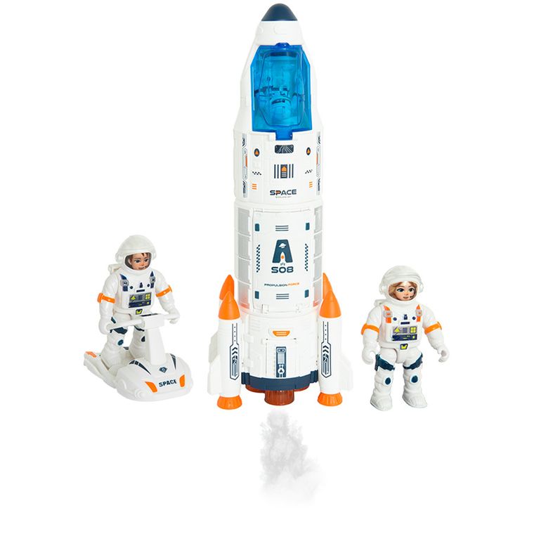 Smiki, nava spatiala cu aburi, set cu figurine