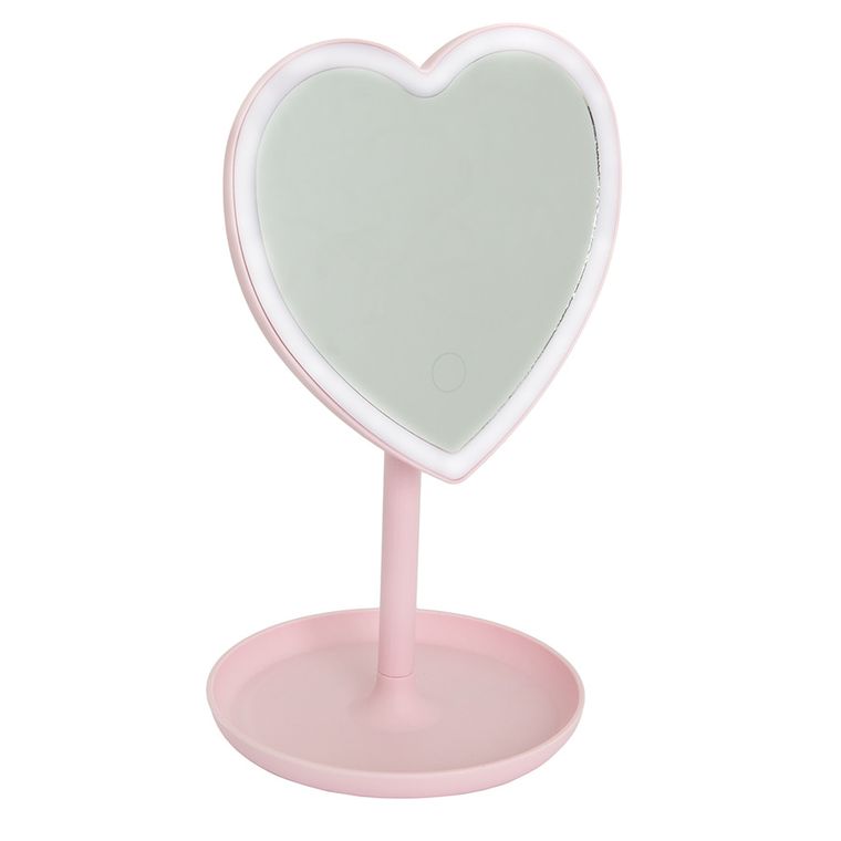 Smiki, oglinda cu lumini LED, inimioara