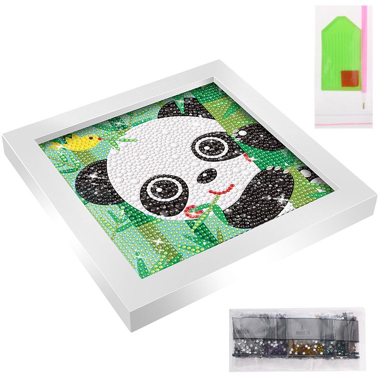Smiki, Panda, mozaic de diamante cu rama