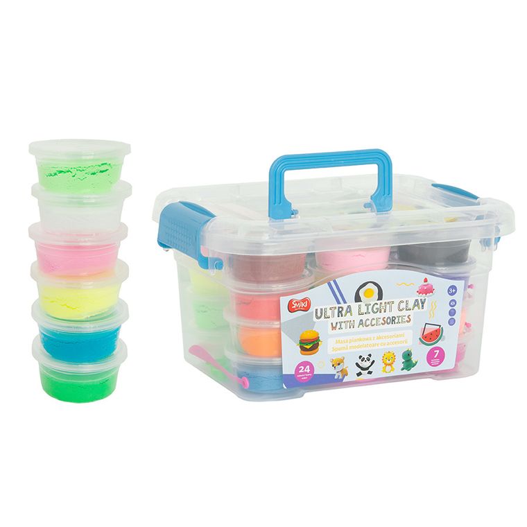 Smiki, plastilina modelabila din spuma in cutie, 24 buc.