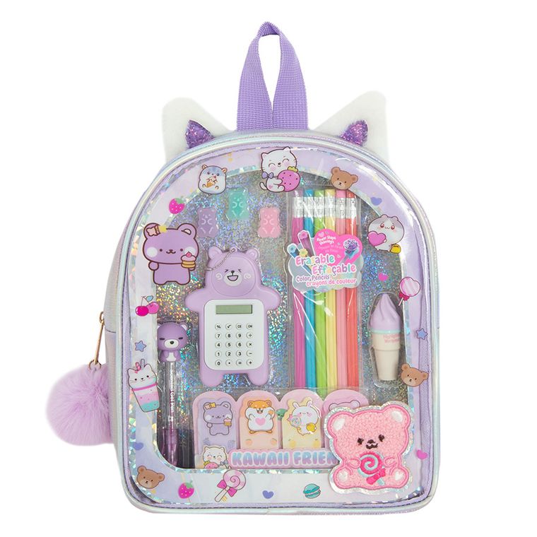 Smiki, rucsac cu accesorii, violet