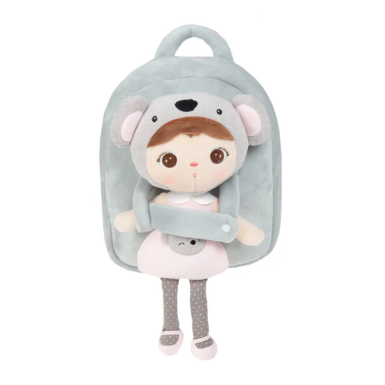Smiki, rucsac cu papusa detasabila, gri