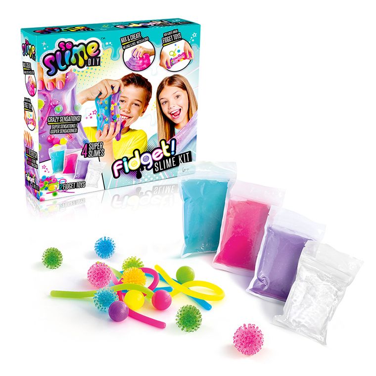 Smiki, So Slime, fidget kit, plastilina antistres, 4 culori