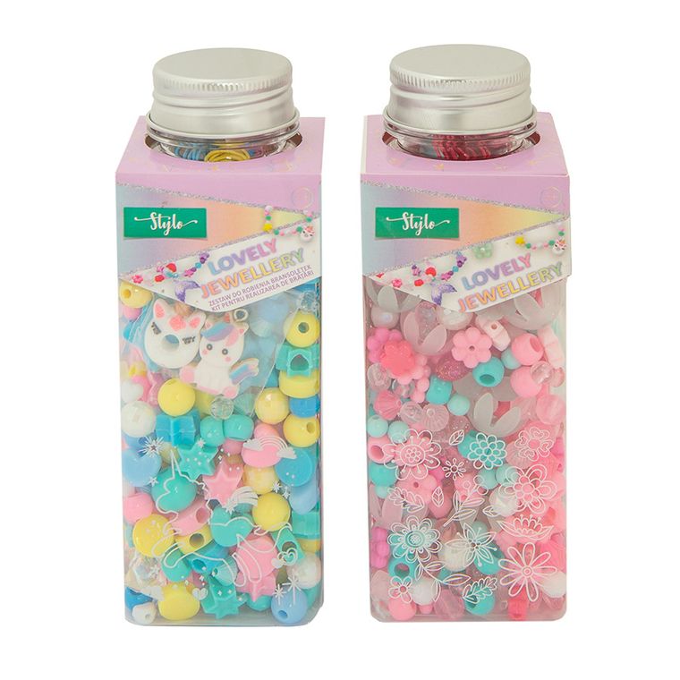 Smiki, Stylo, margele, set de creat bratari, 50 elemente