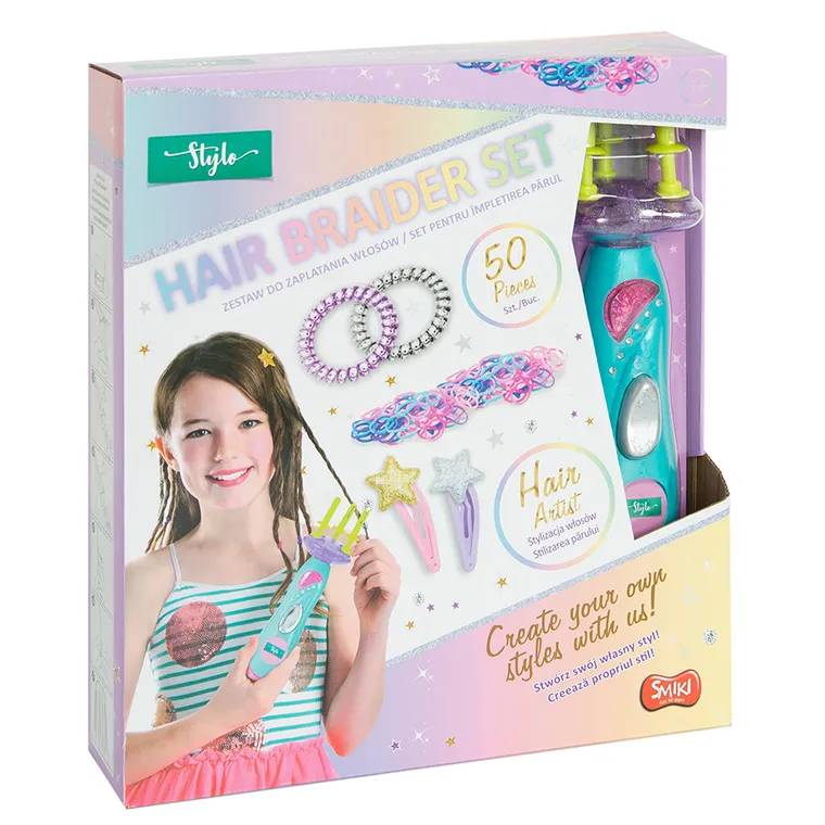 Smiki, Stylo, set cu aparat de impletit parul
