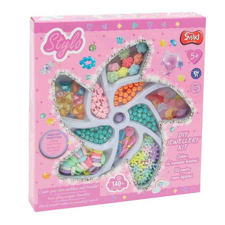 Smiki, Stylo, set de creat bijuterii, 140 elemente