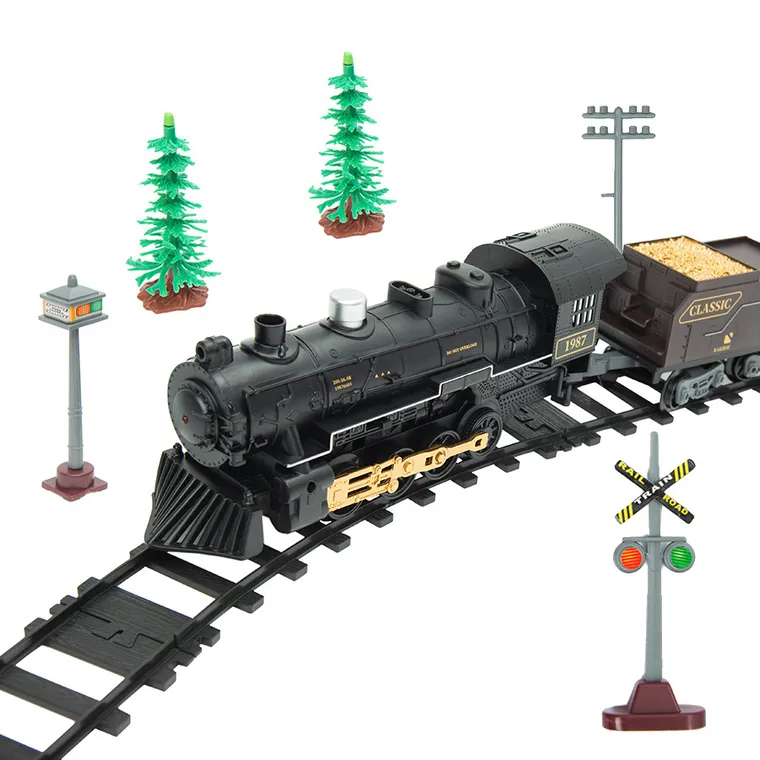 Smiki, tren clasic cu sine, fum, lumini si sunete, 1:48