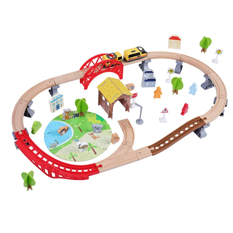 Smiki, tren electric cu puzzle-uri si accesorii