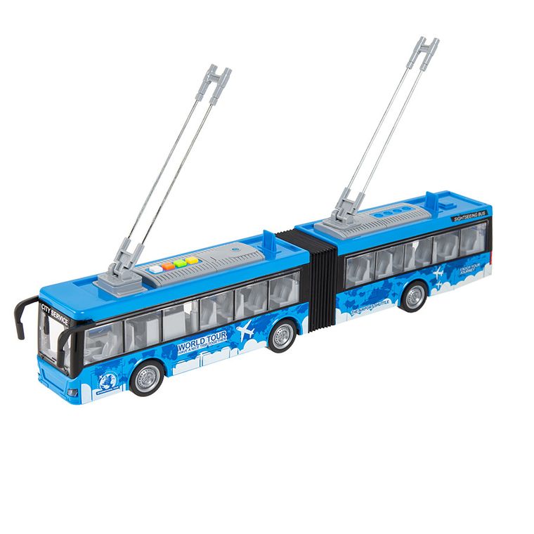 Smiki, Troleibuz, vehicul, cu lumini si sunete, portocaliu