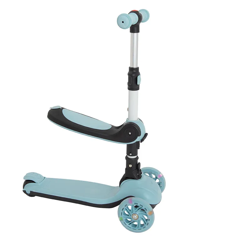 Smiki, trotineta cu 3 roti si sezut, albastru