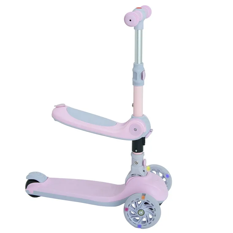 Smiki, trotineta cu 3 roti si sezut, roz