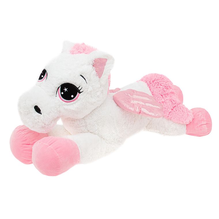 Smiki, Unicorn, jucarie de plus, 100 cm, alb