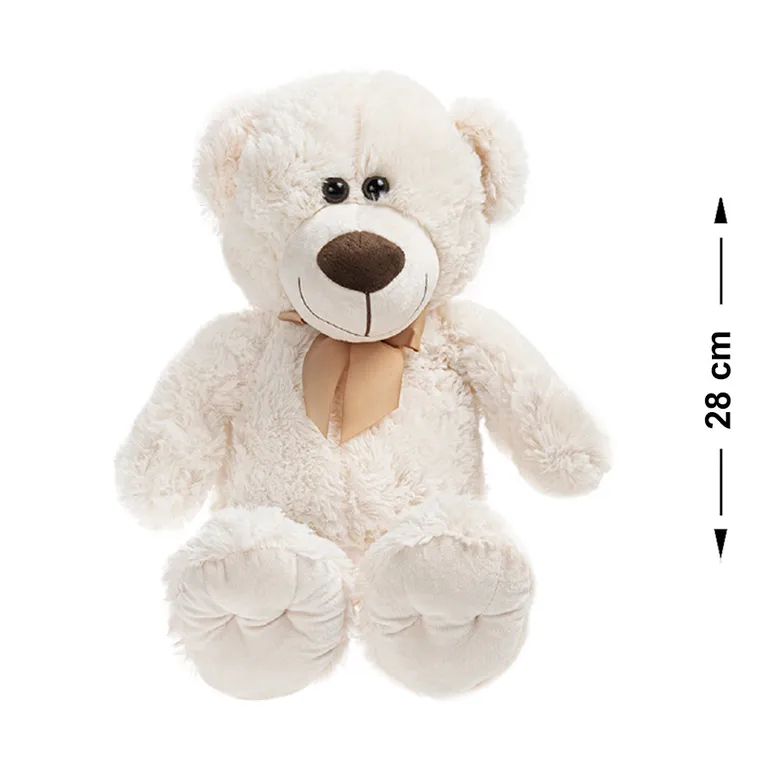 Smiki, Ursulet, jucarie de plus, crem, 28 cm