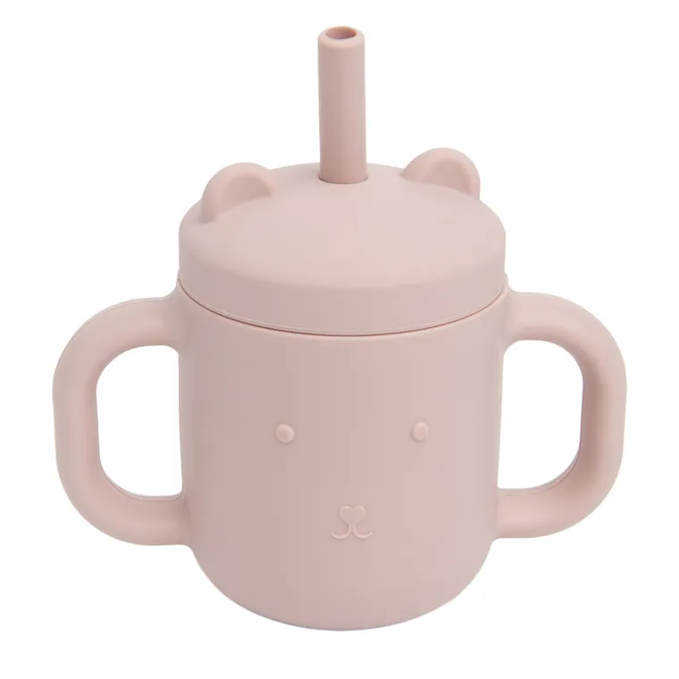 Smiki, Very Bunny, cana din silicon cu pai, roz