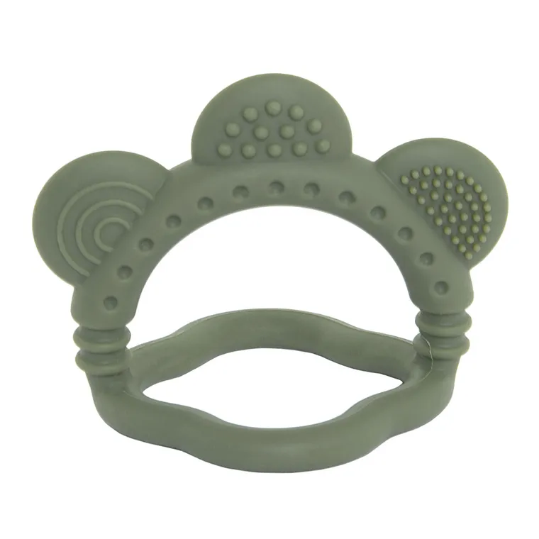 Smiki, Very Bunny, Floricica, jucarie de dentitie din silicon, verde