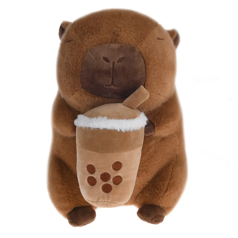 Smiki, Yummymals, Capibara cu bubble tea, jucarie de plus, 30 cm