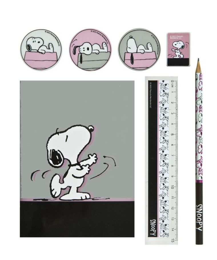 Snoopy, set de scris intr-o punga