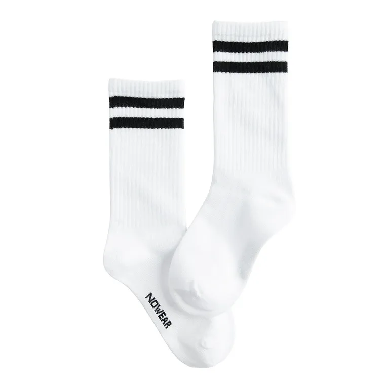 Sosete inalte albe unisex NOWEAR