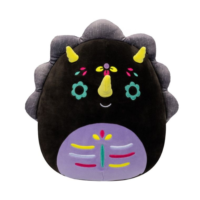 Squishmallows, Day of the Dead Triceratops, jucarie de plus, 13 cm